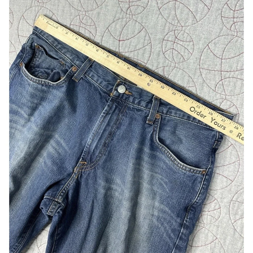 Vintage Lucky Brand Dungarees Jeans Mens‎ 34 Blue Classic Fit Short Length